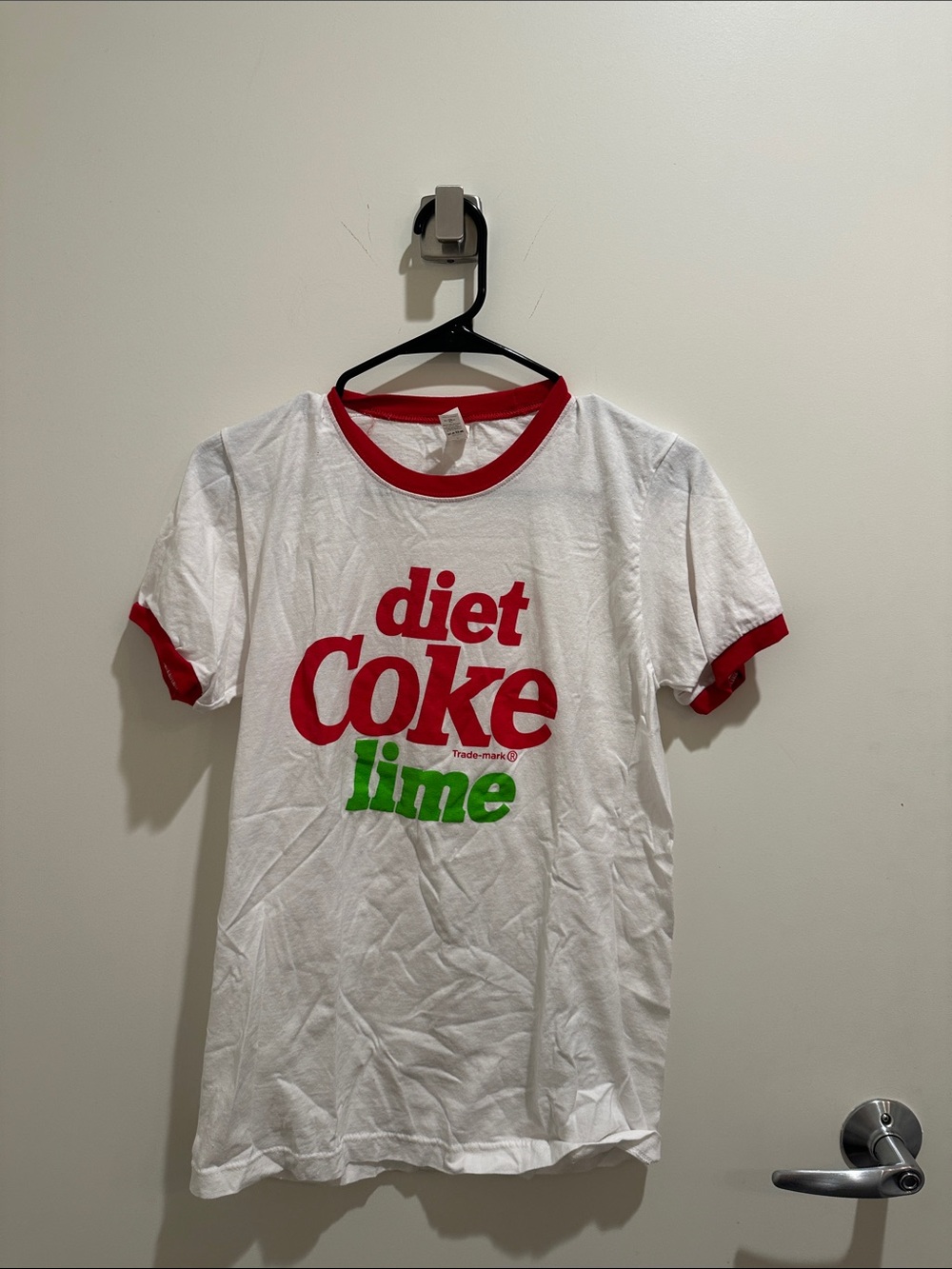 Diet Coke Lime Graphic Tee - White with Red & Green